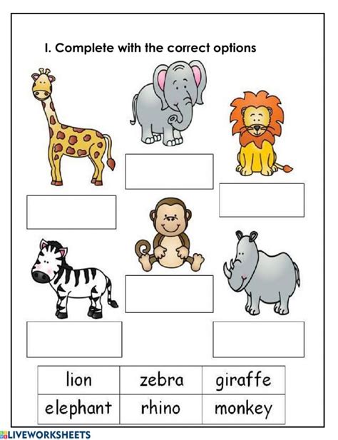 Zoo Animals Worksheets For Kindergarten Free Kindergarten Worksheets