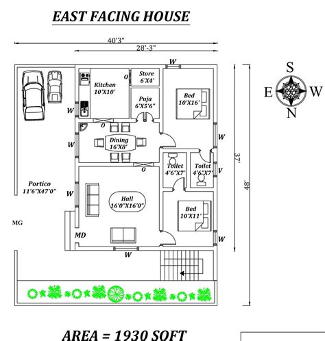 X Amazing Bhk East Facing House Plan As Per Vastu Shastra