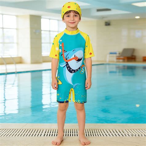 MAIHAN One Piece Swimsuit,Boys Dinosaur Swimsuit with Hood|Rash Guard