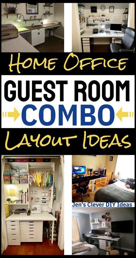 There Is A Collage Of Photos With The Words Home Office Guest Room Combo