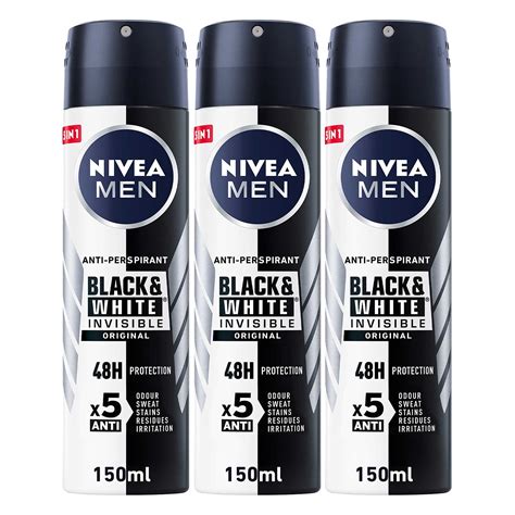 Buy NIVEA MEN Antiperspirant Spray For Men Black White Invisible