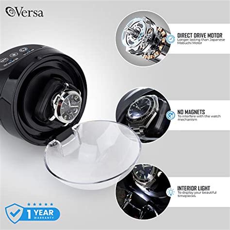 Versa Newly Upgraded Automatic Single Watch Winder Direct Drive