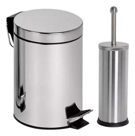 Kit Lixeira Pedal Inox Litros Escova Sanit Ria Inox Mercadolivre