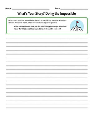 Printable Th Grade Narrative Writing Worksheets Education