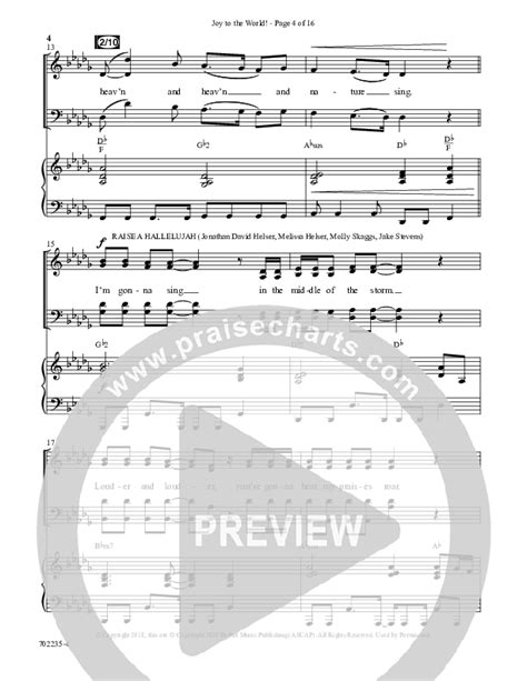 Joy To The World With Raise A Hallelujah Choral Anthem Satb Sheet Music Pdf Word Music Choral