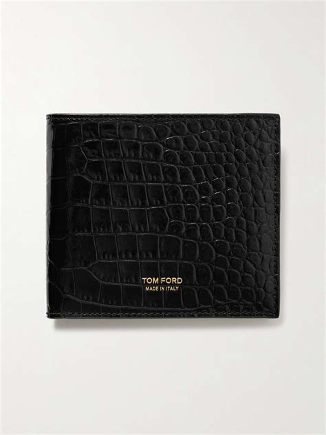 Tom Ford Croc Effect Leather Billfold Wallet For Men Mr Porter