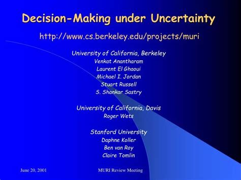 Ppt Decision Making Under Uncertainty Powerpoint Presentation Free