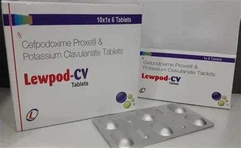 Lewpod CV Cefpodoxime Proxetil And Clavulanate Tablet Strength 100 Mg