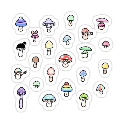 Various Types Of Mushrooms Sticker