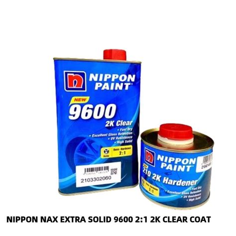 Nippon Nax Extra Solid 9600 21 2k Clear Coat E1liter With Hardener