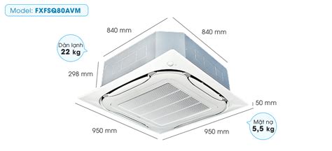 Daikin Vrv System Ceiling Mounted Cassette Indoor Unit Inverter Hp