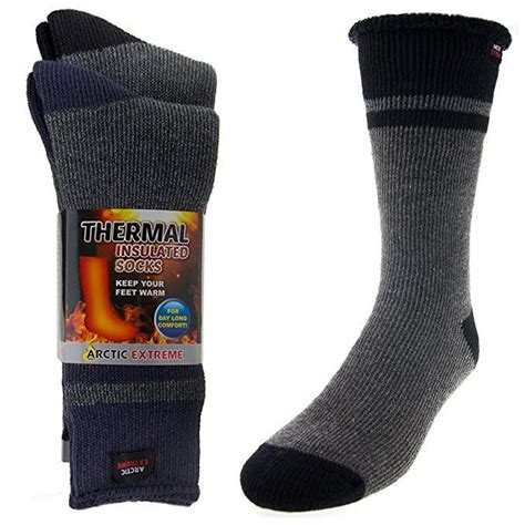 Pairs Of Thick Heat Trapping Insulated Heated Boot Thermal Socks