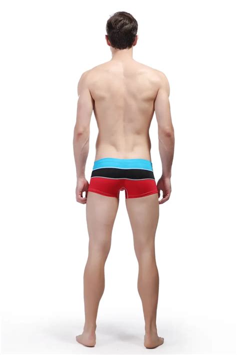 European Men Swimwear Beachwear Waterproof Bikini Swim Brief Trunk