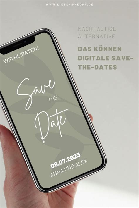 Digitale Save The Dates In Safe The Date Hochzeit