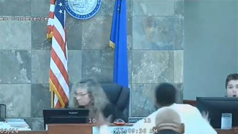 Video Shows Nevada Man Leap And Attack Clark County Judge After Being