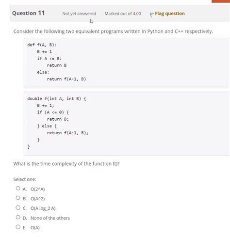 Solved Consider The Following Two Equivalent Programs W