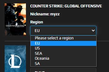 Changing your account's region and country – FACEIT