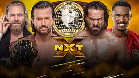 Tyler Bate VS Adam Cole VS Jinder Mahal Montez Ford NXT North Champ