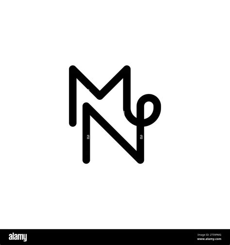 Mn Logo Mn Monogram Initial Mn Logo Letter Mn Logo Icon Vector