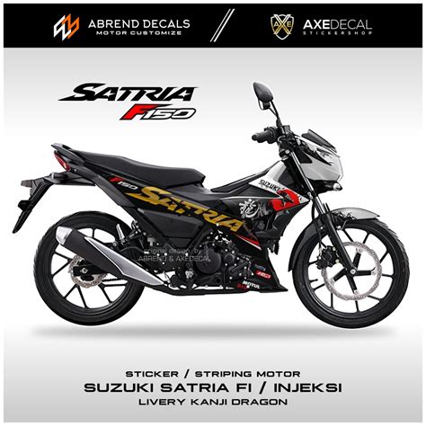 Striping Suzuki Satria Fi Livery Kanji Dragon Custom Design Injection