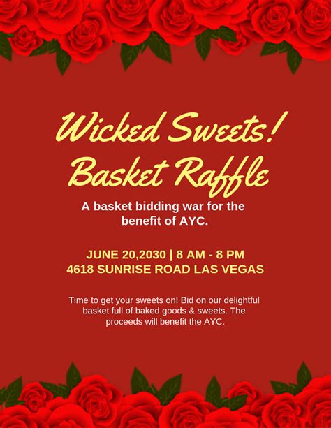 Basket Raffle Flyer