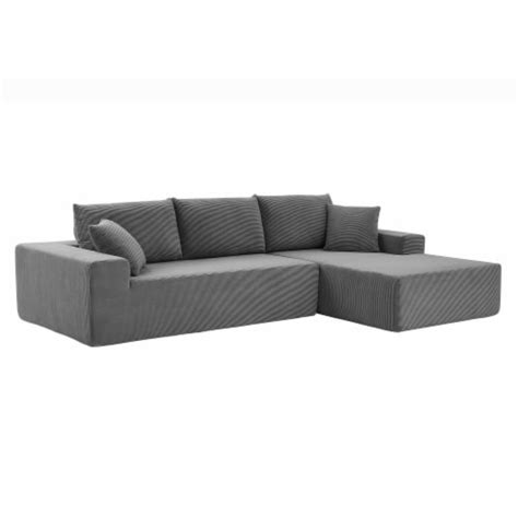 Simplie Fun Minimalist Modular L Shape Sectional Sofa Set With Chaise