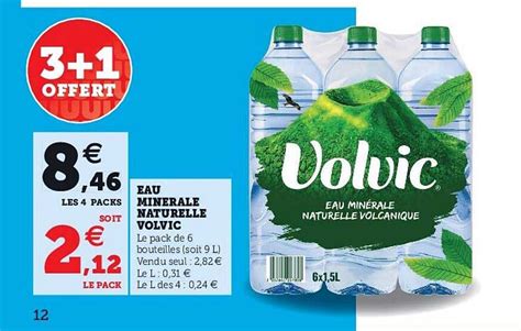 Promo Eau Min Rale Naturelle Volvic Chez Super U Icatalogue Fr