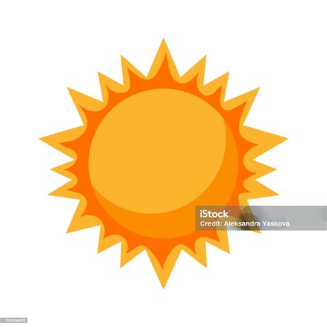 Yellow Sun With Shiny Rays Sun Clip Art Sunrise Stock Illustration