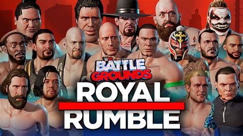 Wwe K Battlegrounds Man Royal Rumble Match Youtube