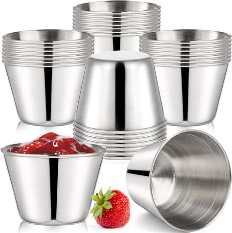 Lawei Pack Oz Stainless Steel Sauce Cups Small Individual