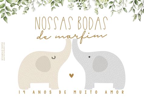 Arte 14 Anos De Casamento Bodas De Marfim Nossas Bodas Nossas