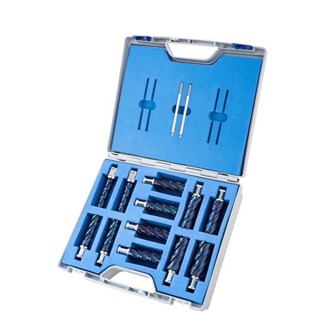 Piece Set Blue Drill Line Hss Xe Durablue Coated Annular Cutters