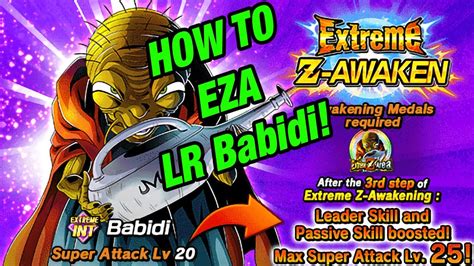 How To Eza Lr Babidi Vegeta Farming Guide Extreme Z Area Majin