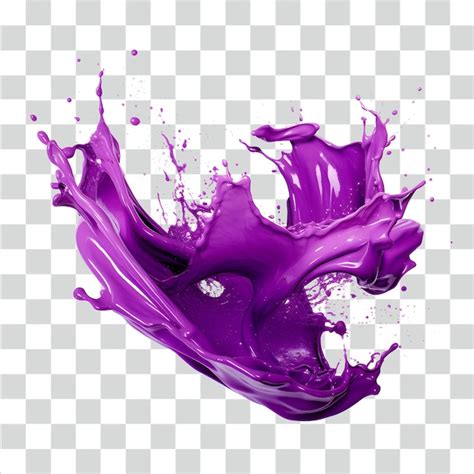 Premium Psd Psd Purple Liquid Splash Isolated On Transparent Background