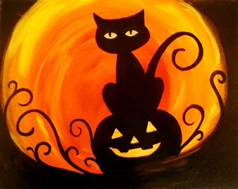 Jack-O-Lantern Cat - Uncorked Canvas