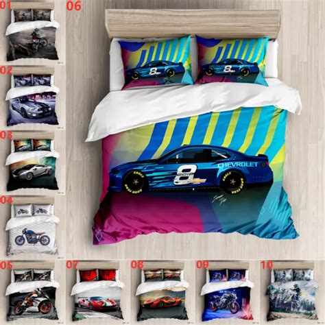 Motorbike Sports Car Single Double Queen King Bed Quilt Duvet Doona