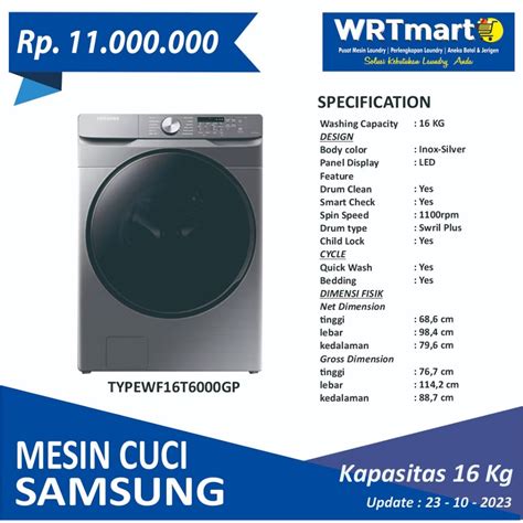 Jual Samsung Mesin Cuci Front Loading Kg Mesin Cuci Samsung Froant