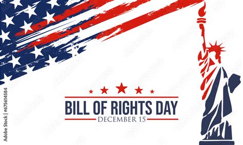 Bill Of Rights Day Vector Background A Commemoration Of The Ratification Of The First 10