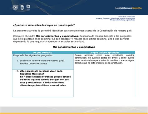 Garciau A U Tc Ejercicio De Conocimiento Del Tema Teor A De La