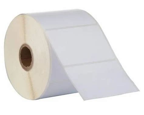 Plain White Chromo Barcode Label Packaging Type Roll Gsm Gsm At