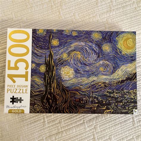 Mindbogglers Gold Starry Night By Van Gogh Jigsaw Puzzle 1500 Pieces