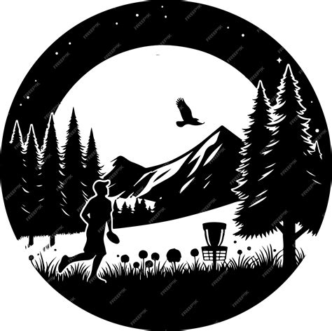 Disc Golf Silhouette Vector Illustration Premium Ai Generated Vector