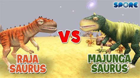 Rajasaurus Vs Majungasaurus Dino Face Off S E Spore Youtube