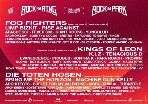 Rock Im Park Line Up