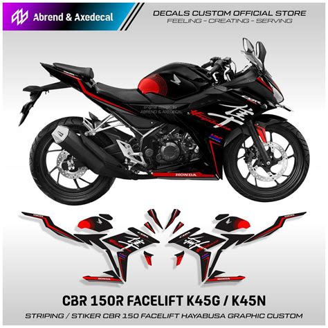 Jual Striping CBR 150 Facelift Hayabusa Graphic Racing Stiker Motor