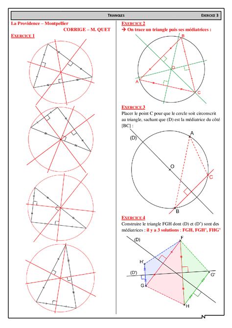 Cercle Circonscrit Un Triangle Corrig D Exercices Alloschool