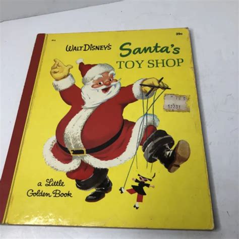 Little Golden Book Walt Disney Santas Toy Shop 1950 £830 Picclick Uk