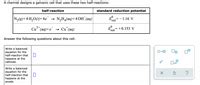 Answered A Chemist Designs A Galvanic Cell That Bartleby