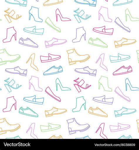 Shoe Pattern Royalty Free Vector Image VectorStock