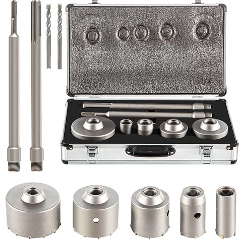 Concrete Hole Saw Kit 1 2 11 1 3 5 2 9 16 3 5 32 3 15 16 Drill Bit Set Sds Plus And Sds